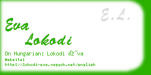 eva lokodi business card